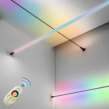 LED moderna para o Horizonte da Tira de Aço Luzes Pingente Minimalista e Criativo Linear Lâmpada Sala de estar Designer Anti-Brilho Correia da Luz de Teto