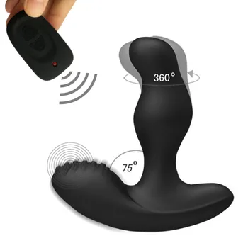 Levett César USB de recarga 360Degree Rotação do sexo Masculino Massagem de Próstata Plug anal G-Spot Gay Prostata Vibrador para Homens, o Sexo Anal Brinquedos