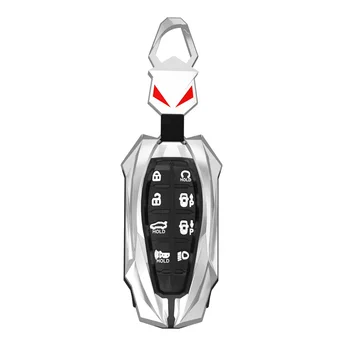 Liga de zinco Carro remoto chaveiro de Chave do Caso capa Para o Hyundai Genesis G80 GV80 2019 2020 8Button chave