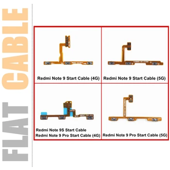 Ligar/DESLIGAR Começar a Tecla Lateral do Cabo Plano Para Xiaomi Redmi Nota 9 9S / Nota 9 Pro / 10X Pro 5G Power / os Botões de Volume Fita Flex