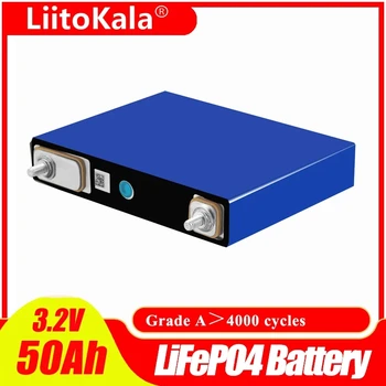 LiitoKala 3.2 v 50Ah LifePo4 bateria bateria de 150A 3C alta de drenagem para diy 12V 24V Inversor solar elétrico do veículo carrinho de golfe