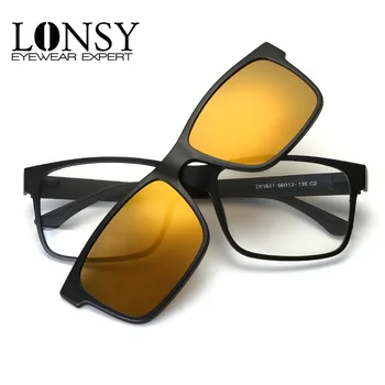 LONSY 2017 Moda Praça óculos Com lente de Óculos de sol da Marca do Designer de Óculos de Sol Vintage Mulheres Homens oculos masculino