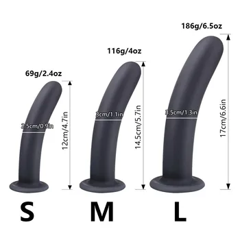Macio Vibrador Anal Butt Plug Pênis Realístico com ventosa Até Strapon Artificial do Pênis Pau de Brinquedo para as Mulheres os Brinquedos Sexuais