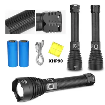 Mais Poderoso XHP90 Lanterna Led Zoom Tático Tocha Xhp70 XHP50 18650 Ou 26650 Usb Bateria Recarregável Handlight P90 P70 P50
