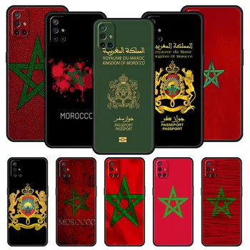 Marrocos Bandeira Passaporte Caso de Telefone Para OnePlus 9 8 7 7T 10 Pro 9RT 9R 8T Nord N100 N200 N10 CE 2 5G Z Silicone Capa Preta Couqe