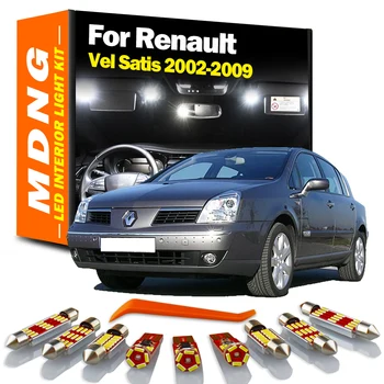 MDNG 18Pcs Canbus Para a Renault Vel Satis 2002 2003 2004 2005 2006 2007 2008 2009 Veículo de LED Interior da Abóbada do Mapa Kit de Luz de Lâmpada do Carro