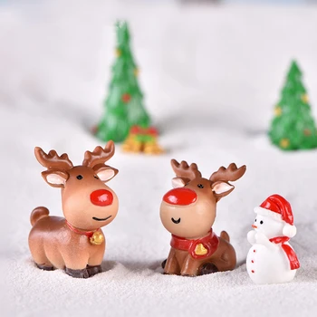 Mini Aquário de Natal, Papai Noel Decoração do Boneco de neve, Árvore de Trenó Boneca Bonito Micro Paisagem de BRICOLAGE Jardim de Casa Ornamento Dom Crianças