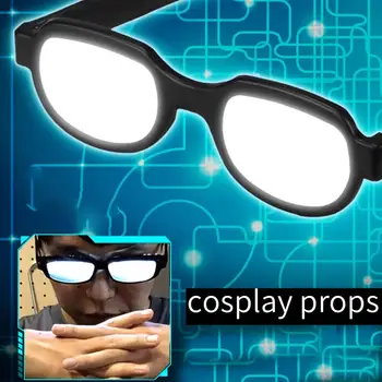 Moda Homens Mulheres DIODO emissor de Luz Luminoso Óculos Óculos de Anime Cosplay Festa Prop