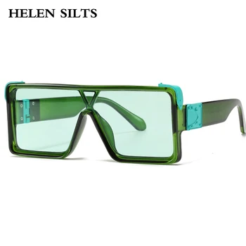 Moda, Uma peça Lente de Óculos de sol das Mulheres da Marca do Designer Steampunk Homens Óculos de sol Retro Punk Óculos de Oculos De Sol UV400 H185
