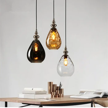 Moderno design criativo Europa de vidro do pendant luzes do DIODO emissor de luz E27 com 3 cores para o quarto/restaurante/sala/cozinha/café/hotel