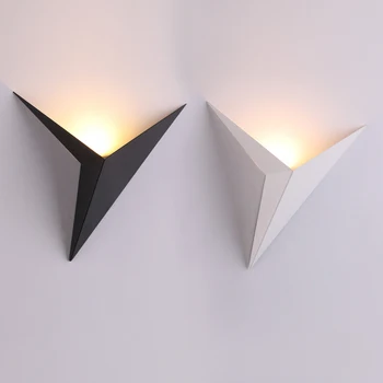 Moderno e minimalista forma de triângulo de LED, Lâmpadas de Parede estilo Nórdico Interior Lâmpadas de Parede da Sala de estar Luzes 3W AC85-265V Simples Luz