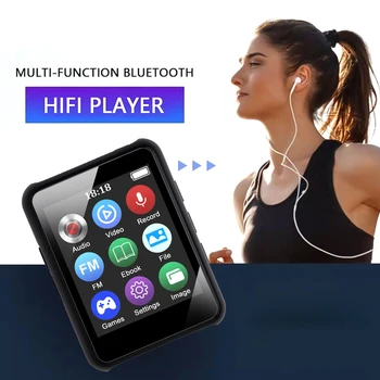 MP3 Mini Leitor de Música De 1,8 Polegadas, Bluetooth, APARELHAGEM hi-fi, Reprodução de MP3 Novo Estudante de Esportes E-book FM MP3 Player Moda Player de Música Walkman