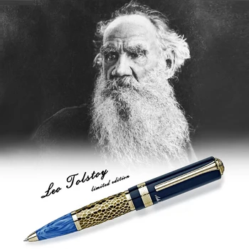 MSS Escritor Edição de Leo Tolstoy Assinatura MB Caneta Esferográfica de Luxo, papel de carta Escrita Suave, Com Desenho em Relevo