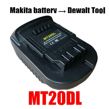MT20DL Conversor Adapte para Makita18V Compatível Li-ion Batteryto DCB200 Converter Compatível para DeWalt 20V Ferramenta