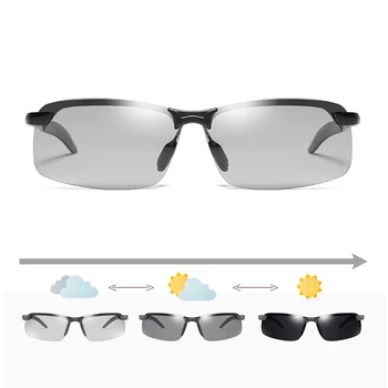 Mudança de cor de Lente de Óculos Fotossensíveis Polarizada Esportes MTB Óculos de sol de Pesca Óculos Óculos de sol