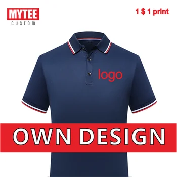 MYTEE Homens de Camisa de Polo do Logotipo Personalizado Superior Pessoal da Empresa T-shirt Respirável Baixo do Bordado DIY Homens E Mulheres POLO