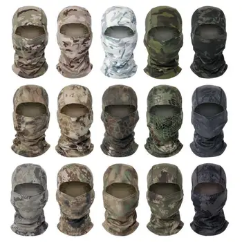 Máscara facial Tática de Camuflagem Balaclava Wargame CP Militar Chapéu de Caça de Bicicleta de Ciclismo do Exército Multicam Lenço de Pescoço Botina