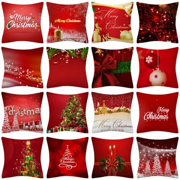 Natal Vermelho Fronha de Almofada 30X50 Elk Árvore de Almofadas Decorativas de Decoração de Casa de Sofá de Almofadas 45x45