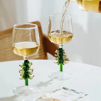 Nordic Criativo Árvore De Natal De Vinho Tinto De Vidro Vidro De Borosilicato De Champagne O Cálice Copo De Vidro Da Casa, Decorar A Sala De Estar Presente Copos