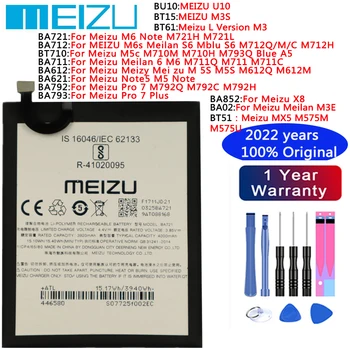 Nova Bateria Original Para Meizu Meilan S6 MS6 M712 M5c M710 M793Q Azul A5 m3s norte-americanas Pro 7 Plus X8 M3E MX5 M575M M575U Baterias de Telefone