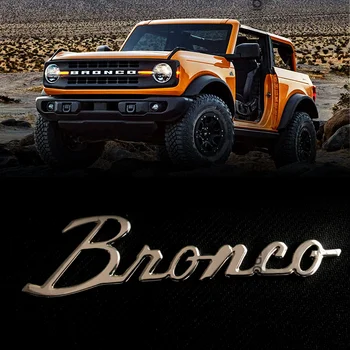 Nova Grelha Frontal Emblema de Letra a Decoração de Capa para a Ford Bronco Carro Liga de Alumínio Letras Emblema da Venda Quente Acessórios