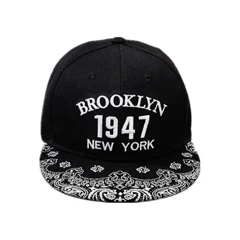 Nova Moda Cintura 1947 Brooklyn Estilo De Bordado Snapback Boné De Beisebol De Nova York, O Hip Hop Pac