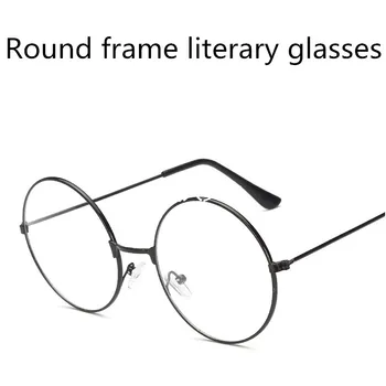 Nova Retro Círculo De Óculos De Armação De Metal Rodada Mulheres De Óculos Original Lente Clara Homens Óculos De Leitura Estilos De Alta Qualidade