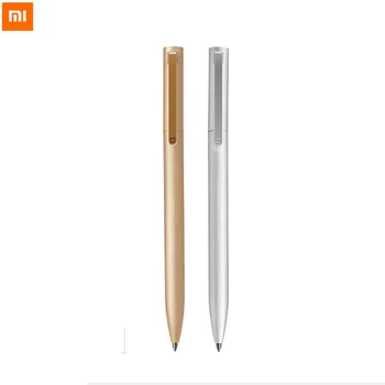 Nova Vinda Xiaomi Mijia Sinal de Metal Caneta 0,5 MM Preto Recarga de Ouro, Cor de Prata Opcionais Suave Suíça Recarga MiKuni Japão Tinta