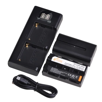 NP F NP-F550 Bateria + Carregador Dual para a Blackmagic Pocket Cinema Camera 6K Pro Sony F570 F530