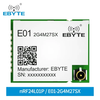 nRF24L01P Chip do Módulo sem Fio EBYTE E01-2G4M27SX 2,4 G 27dBm SMD nRF24L01P+PA IPEX RF Interface de Comunicação SPI Tx Rx do Módulo