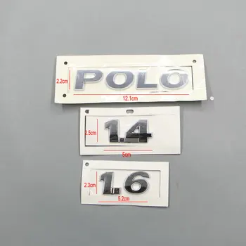 OEM coche trasero la tapa del tronco del cromo plata emblema etiqueta insígnia del logotipo de Polo 0 1,4 1,6 ABS etiqueta