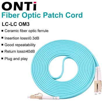 ONTi 10G OM3 LC-LC UPC Multimodo Duplex 3,0 MM de Fibra Óptica Patch Cord LC-LC de remendo da fibra óptica cabo de Remendo da Fibra Óptica Cabo