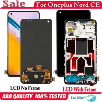 Original AMOLED Para Oneplus Nord CE 5G EB2101 EB2103 Tela LCD Touch screen Digitalizador Para Oneplus Nord Core Edition 5G LCD