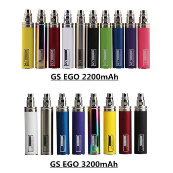 Original GS Ego ⅱ 2200mAh Ego ⅲ 3200mah Bateria Recarregável de Cigarro E Inferior de Carregamento Micro USB Enorme Capacidade Vape Caneta