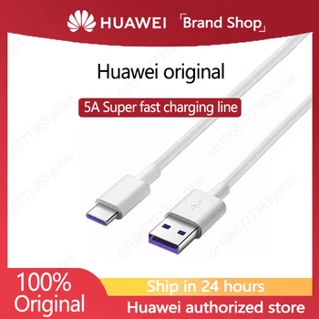 Original Huawei 6A Turbinar Tipo C Cabo de 100CM Rápido Carregamento USB-C Linha de Dados Para Huawei P40 P50 P30 Pro Companheiro 40 30 Pro Nova 8
