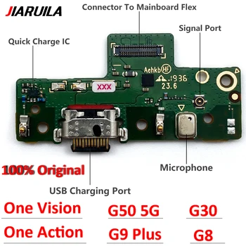 Original Para Moto G30 G50 5G G8 G9 Além de Uma Visão / Uma Acção Porta USB Conector Dock de Carregamento de Fita Carregador Conselho Cabo Flex