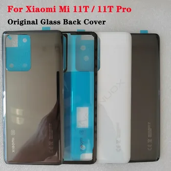 Original Vidro Para Xiaomi Mi11T Tampa da Bateria Caso de Peças de Reposição Para Xiaomi Mi 11T Pro 5G Bateria de Volta o Telefone da Porta de Habitação de Caso