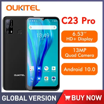 Oukitel C23 Pro Smartphone Android 6.53 polegadas 5000mah 4g Lte Smartphones Telemóvel Barato 8pm/13h Câmara Smart Phone
