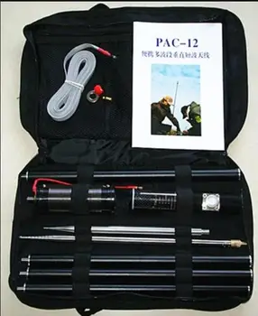 PAC-12 7MHz-50MHz 100W Multi Banda de HF ondas Curtas GP da Corrediça Exterior Regulador de Antena Portátil QRP Para o radioamadorismo