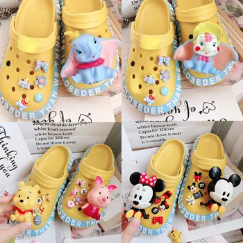 Pack de Venda Bonito DIY 3D Grande Mickey Mouse encantos para o Crocs Encantos para o croc sapato Decorações de Jardim Sapatos Encantos do Partido das Crianças Presentes