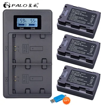 PALO NP-FZ100 NPFZ100 NP FZ100 Bateria + LCD Dual USB Carregador para Sony NP-FZ100, BC-QZ1, Sony a9, a7R III, a7 III, ILCE-9, A6600