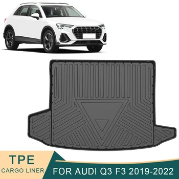 Para a Audi Q3 F3 2019-2022 Auto Carro de Carga de Forro de Todos os Tempo TPE Esteiras Tronco Impermeável Bandeja de Inicialização Tapete Acessórios de decoração