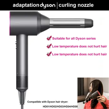 Para dyson secador de cabelo HD03/HD08 curling bico pente de dentes largos bico de alisamento anti-voando bico de ferro de ondulação acessórios