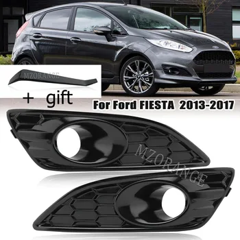 Para Ford Fiesta JA8 2013 2014 2015 2016 2017 de Nevoeiro Carro Tampa da Luz Moldura do Farol de nevoeiro Grill Acessórios do Carro de ferramentas