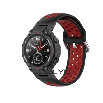 Para Huami Amazfit T-Rex Pro Alça De Silicone Leve E Respirável, Pulseira Smart Watch Esporte Pulseira Acessórios