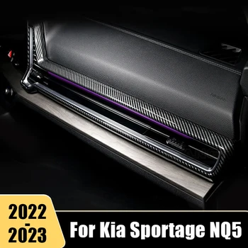 Para Kia Sportage NQ5 2022 2023 Carro de Controle Central de Ar condicionado da Tomada da Guarnição Adesivo Tampa de Decoração de Interiores Acessorioes