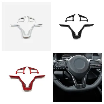 Para Nissan Note e-POWER 2018 +interno Carro ABS, volante do Botão de Interruptor de decoração Tampa do quadro de direção etiqueta