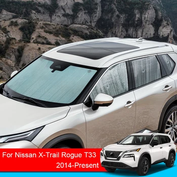 Para Nissan X-Trail Desonestos T33 2014-2025 Carro Chapéus-de-sol com Protecção UV Cobrir a Cortina da Janela Sombra de Sol Viseira pára-brisa Acessório