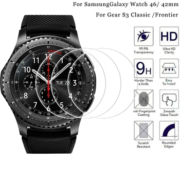 Para Samsung Galaxy Watch 46 42mm para Samsung Engrenagem S3 Classic Fronteira 9H de Vidro Temperado de Protetores de Tela Anti Scrach Filme