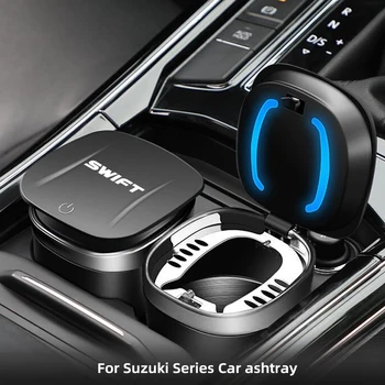 Para Suzuki Sx4 Swift Jimny, Grand Vitara Alto Samurai BALENO IGNIS VITARA Carro cinzeiro multi-função cinzeiro com luz LED